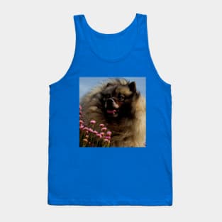 Keeshond and Sea Thrift Tank Top